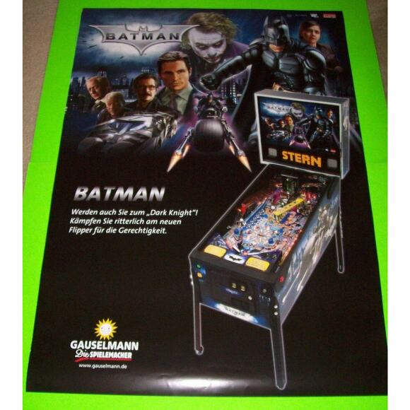 Batman Dark Knight Pinball POSTER Large 33 X 23 German Promo Wall Artwork - Picture 8 of 9
